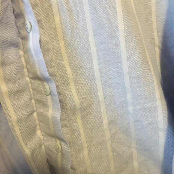 Vintage Canadian 100% Cotton Vertical Stripe Button Down Shirt - Picture 8 of 16